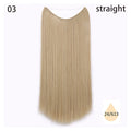 AISI HAIR 22 inch No Clips Invisible in Hair Extensions Secret Fish Line Straight and Wave Synthetic hairs High Tempreture Fribe