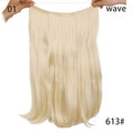 AISI HAIR 22 inch No Clips Invisible in Hair Extensions Secret Fish Line Straight and Wave Synthetic hairs High Tempreture Fribe