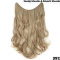 SNOILITE 20 inches Invisible Wire No Clips in Hair Extensions Secret Fish Line Hairpieces long Straight natual hair synthetic