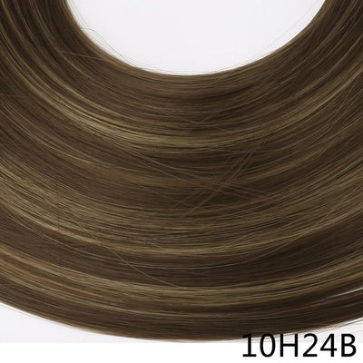 SARLA 24" U-Part Synthetic Hair Extension Clip In Long Thick Curly Natural Blonde Flase Hair Hairpieces For Women Heat Resistant