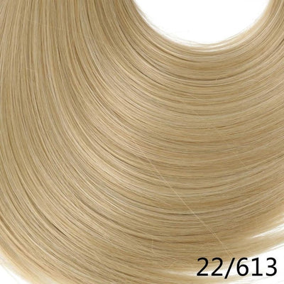 SARLA 24" U-Part Synthetic Hair Extension Clip In Long Thick Curly Natural Blonde Flase Hair Hairpieces For Women Heat Resistant