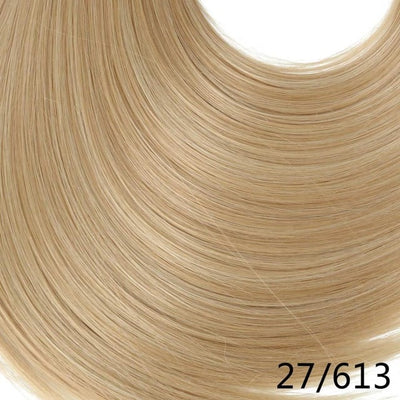 SARLA 24" U-Part Synthetic Hair Extension Clip In Long Thick Curly Natural Blonde Flase Hair Hairpieces For Women Heat Resistant
