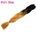 1pack Ombre hair bundles Synthetic Jumbo Braiding Hair Full Star Crochet Blonde Pink Blue Purple Rainbow Fake hair Extensions