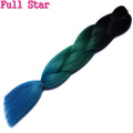 1pack Ombre hair bundles Synthetic Jumbo Braiding Hair Full Star Crochet Blonde Pink Blue Purple Rainbow Fake hair Extensions