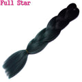 1pack Ombre hair bundles Synthetic Jumbo Braiding Hair Full Star Crochet Blonde Pink Blue Purple Rainbow Fake hair Extensions