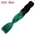 1pack Ombre hair bundles Synthetic Jumbo Braiding Hair Full Star Crochet Blonde Pink Blue Purple Rainbow Fake hair Extensions