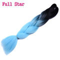 1pack Ombre hair bundles Synthetic Jumbo Braiding Hair Full Star Crochet Blonde Pink Blue Purple Rainbow Fake hair Extensions