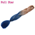 1pack Ombre hair bundles Synthetic Jumbo Braiding Hair Full Star Crochet Blonde Pink Blue Purple Rainbow Fake hair Extensions