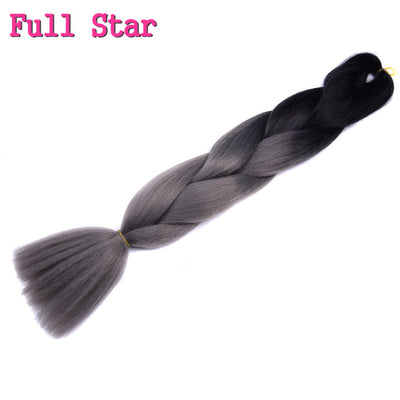 1pack Ombre hair bundles Synthetic Jumbo Braiding Hair Full Star Crochet Blonde Pink Blue Purple Rainbow Fake hair Extensions