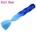 1pack Ombre hair bundles Synthetic Jumbo Braiding Hair Full Star Crochet Blonde Pink Blue Purple Rainbow Fake hair Extensions