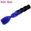 1pack Ombre hair bundles Synthetic Jumbo Braiding Hair Full Star Crochet Blonde Pink Blue Purple Rainbow Fake hair Extensions