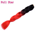 1pack Ombre hair bundles Synthetic Jumbo Braiding Hair Full Star Crochet Blonde Pink Blue Purple Rainbow Fake hair Extensions