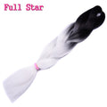 1pack Ombre hair bundles Synthetic Jumbo Braiding Hair Full Star Crochet Blonde Pink Blue Purple Rainbow Fake hair Extensions