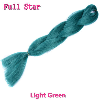 1pack Ombre hair bundles Synthetic Jumbo Braiding Hair Full Star Crochet Blonde Pink Blue Purple Rainbow Fake hair Extensions