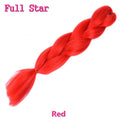 1pack Ombre hair bundles Synthetic Jumbo Braiding Hair Full Star Crochet Blonde Pink Blue Purple Rainbow Fake hair Extensions