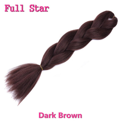 1pack Ombre hair bundles Synthetic Jumbo Braiding Hair Full Star Crochet Blonde Pink Blue Purple Rainbow Fake hair Extensions