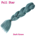 1pack Ombre hair bundles Synthetic Jumbo Braiding Hair Full Star Crochet Blonde Pink Blue Purple Rainbow Fake hair Extensions
