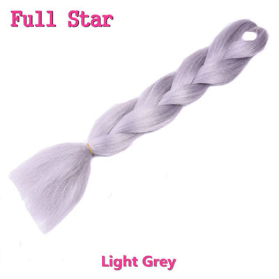 1pack Ombre hair bundles Synthetic Jumbo Braiding Hair Full Star Crochet Blonde Pink Blue Purple Rainbow Fake hair Extensions