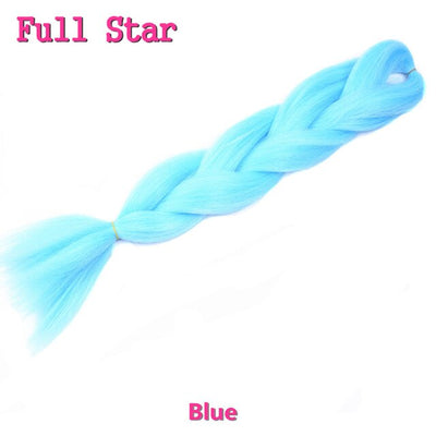 1pack Ombre hair bundles Synthetic Jumbo Braiding Hair Full Star Crochet Blonde Pink Blue Purple Rainbow Fake hair Extensions