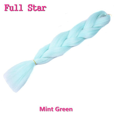 1pack Ombre hair bundles Synthetic Jumbo Braiding Hair Full Star Crochet Blonde Pink Blue Purple Rainbow Fake hair Extensions