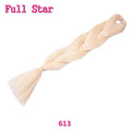 1pack Ombre hair bundles Synthetic Jumbo Braiding Hair Full Star Crochet Blonde Pink Blue Purple Rainbow Fake hair Extensions