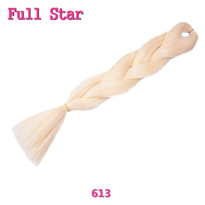 1pack Ombre hair bundles Synthetic Jumbo Braiding Hair Full Star Crochet Blonde Pink Blue Purple Rainbow Fake hair Extensions