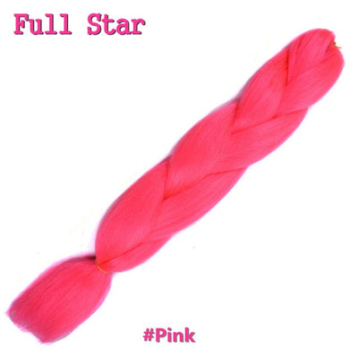 1pack Ombre hair bundles Synthetic Jumbo Braiding Hair Full Star Crochet Blonde Pink Blue Purple Rainbow Fake hair Extensions