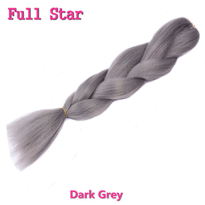 1pack Ombre hair bundles Synthetic Jumbo Braiding Hair Full Star Crochet Blonde Pink Blue Purple Rainbow Fake hair Extensions