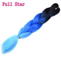 1pack Ombre hair bundles Synthetic Jumbo Braiding Hair Full Star Crochet Blonde Pink Blue Purple Rainbow Fake hair Extensions