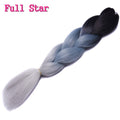 1pack Ombre hair bundles Synthetic Jumbo Braiding Hair Full Star Crochet Blonde Pink Blue Purple Rainbow Fake hair Extensions