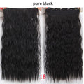 AISI BEAUTY Long Clips in Hair Extension Synthetic Natural Hair Water Wave Blonde Black 22" 28'' For Women Hairpieces