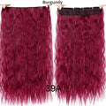 AISI BEAUTY Long Clips in Hair Extension Synthetic Natural Hair Water Wave Blonde Black 22" 28'' For Women Hairpieces