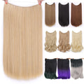 AISI BEAUTY Natural No Clips in Hair Extensions Long Synthetic Fish Line Straight Hair Extensions Secret Invisible Hairpieces