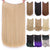 AISI BEAUTY Natural No Clips in Hair Extensions Long Synthetic Fish Line Straight Hair Extensions Secret Invisible Hairpieces
