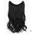 AISI BEAUTY Natural No Clips in Hair Extensions Long Synthetic Fish Line Straight Hair Extensions Secret Invisible Hairpieces