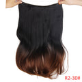 AISI BEAUTY Natural No Clips in Hair Extensions Long Synthetic Fish Line Straight Hair Extensions Secret Invisible Hairpieces