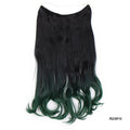 AISI BEAUTY Natural No Clips in Hair Extensions Long Synthetic Fish Line Straight Hair Extensions Secret Invisible Hairpieces