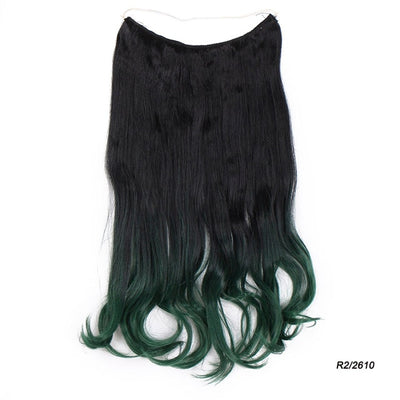 AISI BEAUTY Natural No Clips in Hair Extensions Long Synthetic Fish Line Straight Hair Extensions Secret Invisible Hairpieces