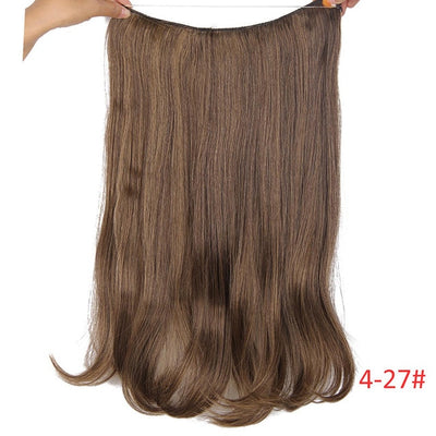 AISI BEAUTY Natural No Clips in Hair Extensions Long Synthetic Fish Line Straight Hair Extensions Secret Invisible Hairpieces