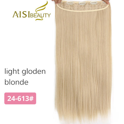 AISI BEAUTY 5 Clips Synthetic Hair Long Straight Blonde Clip In Hair Extensions False Hair Brown Black Hair Pieces for Women