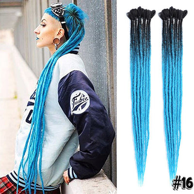 Silky Strands Synthetic Handmade Dreadlocks Hair Extension Braiding Hair Ombre Kanekalon Soft Dread Locs Crochet Braid