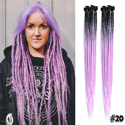 Silky Strands Synthetic Handmade Dreadlocks Hair Extension Braiding Hair Ombre Kanekalon Soft Dread Locs Crochet Braid