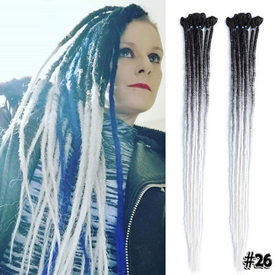 Silky Strands Synthetic Handmade Dreadlocks Hair Extension Braiding Hair Ombre Kanekalon Soft Dread Locs Crochet Braid