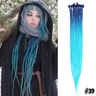 Silky Strands Synthetic Handmade Dreadlocks Hair Extension Braiding Hair Ombre Kanekalon Soft Dread Locs Crochet Braid