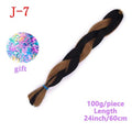 MERISIHAIR Long Ombre Kanekalon Jumbo Synthetic Woven Hair Crochet Yellow Pink Purple Gray Hair Extension Oversized Tweezers