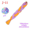 MERISIHAIR Long Ombre Kanekalon Jumbo Synthetic Woven Hair Crochet Yellow Pink Purple Gray Hair Extension Oversized Tweezers