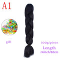 MERISIHAIR Long Ombre Kanekalon Jumbo Synthetic Woven Hair Crochet Yellow Pink Purple Gray Hair Extension Oversized Tweezers