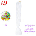 MERISIHAIR Long Ombre Kanekalon Jumbo Synthetic Woven Hair Crochet Yellow Pink Purple Gray Hair Extension Oversized Tweezers