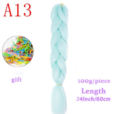 MERISIHAIR Long Ombre Kanekalon Jumbo Synthetic Woven Hair Crochet Yellow Pink Purple Gray Hair Extension Oversized Tweezers
