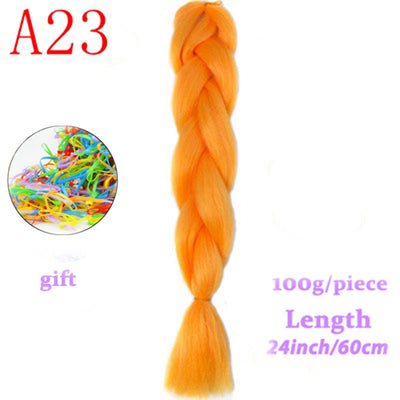 MERISIHAIR Long Ombre Kanekalon Jumbo Synthetic Woven Hair Crochet Yellow Pink Purple Gray Hair Extension Oversized Tweezers